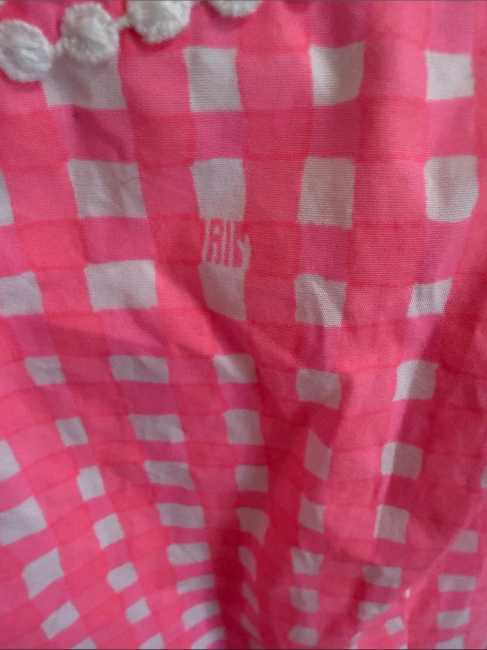 Lilly Pulitzer ❤️' Pink Gingham Sundress with Lace Trim